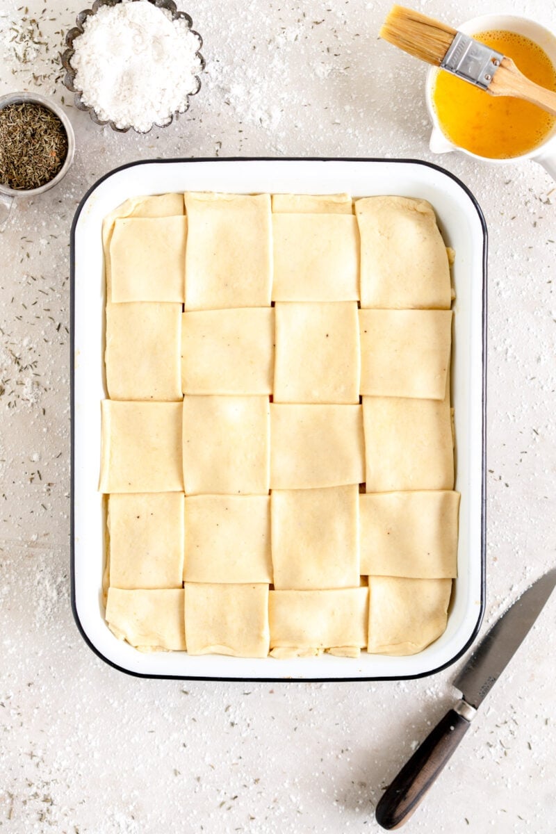 lattice topped chicken pot pie