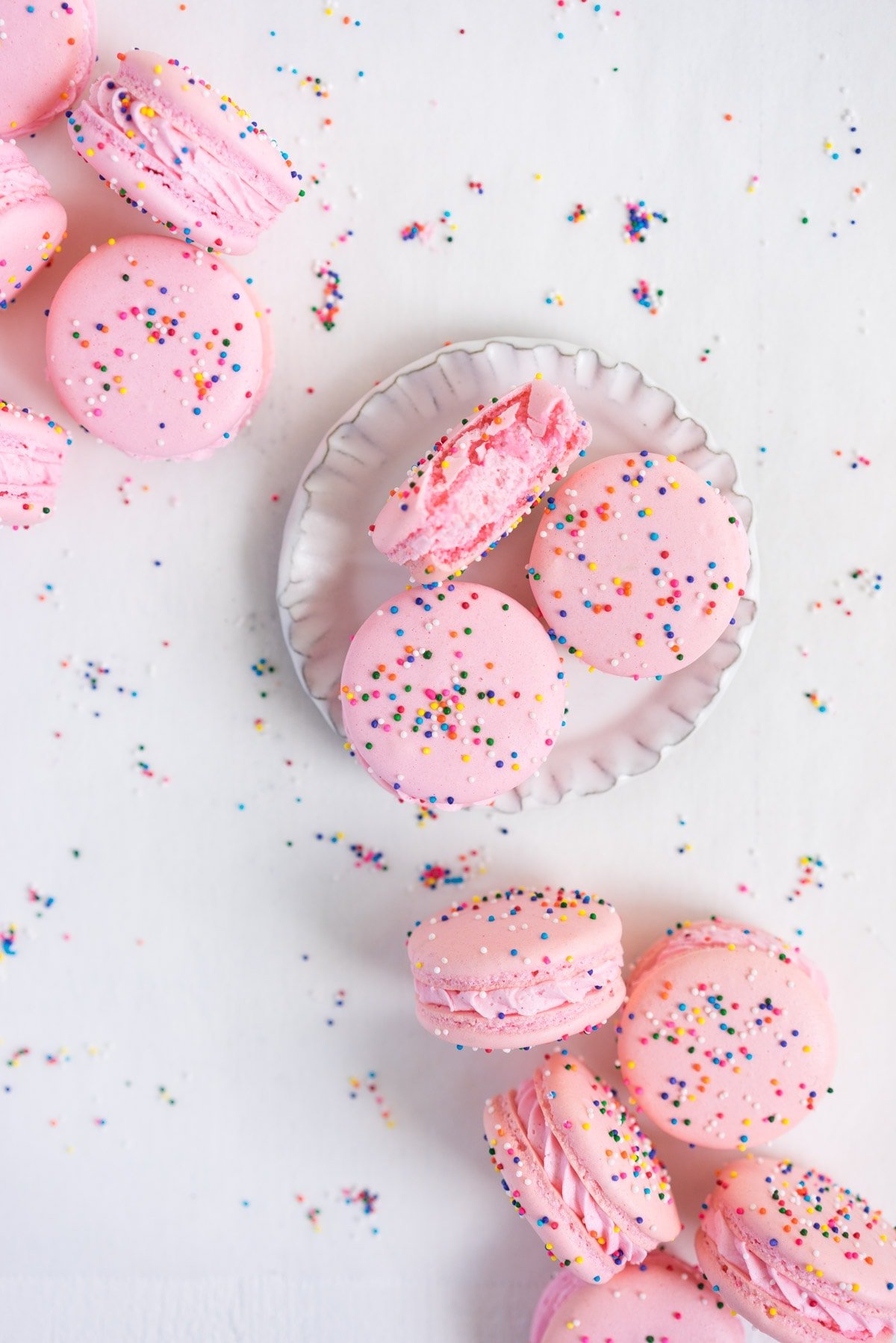 French Macarons on Plate