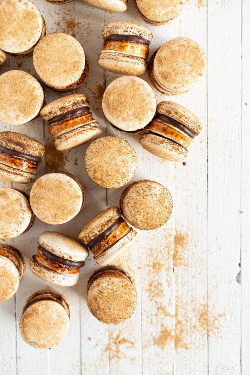 macarons on a white background