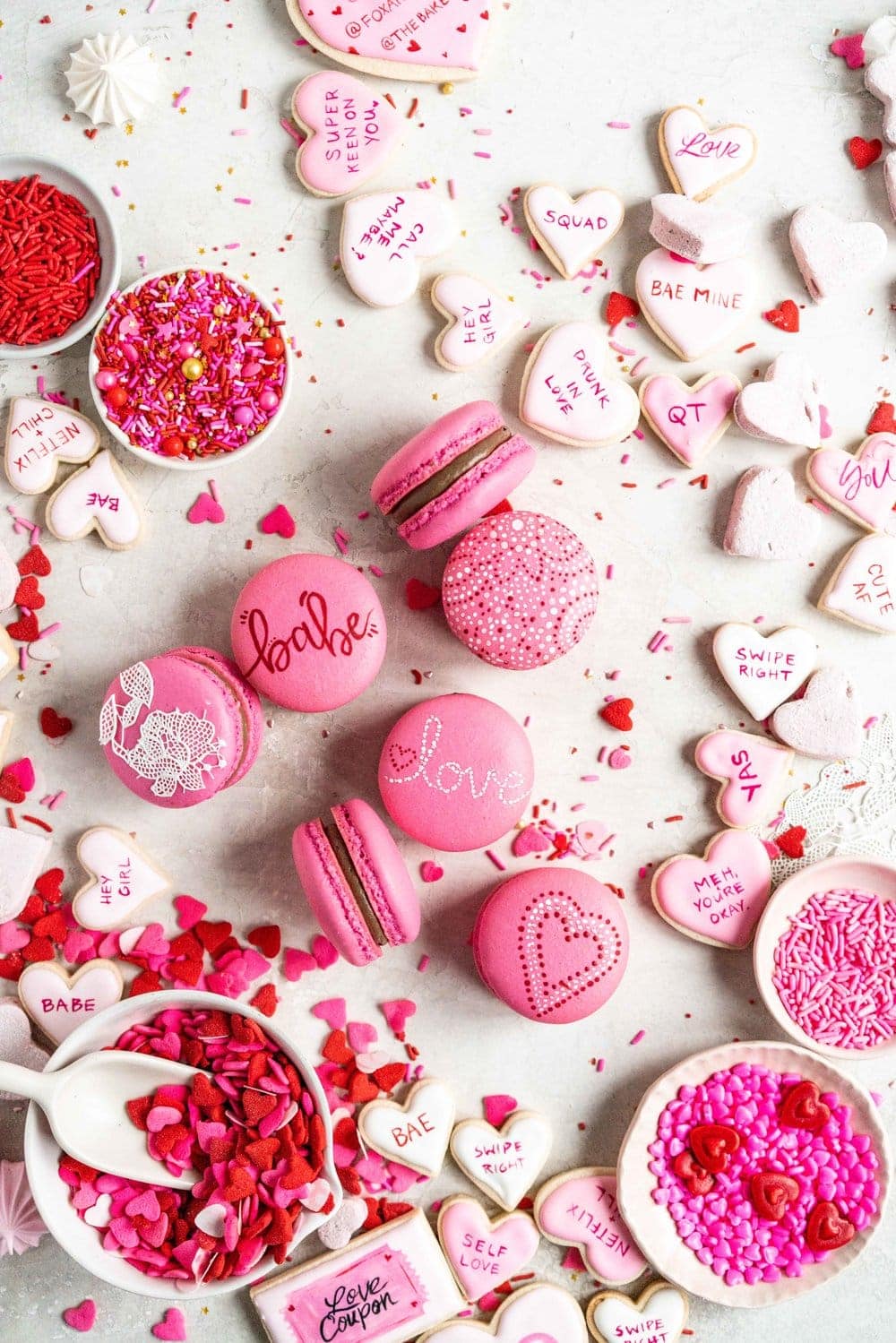 Valentines' day macarons