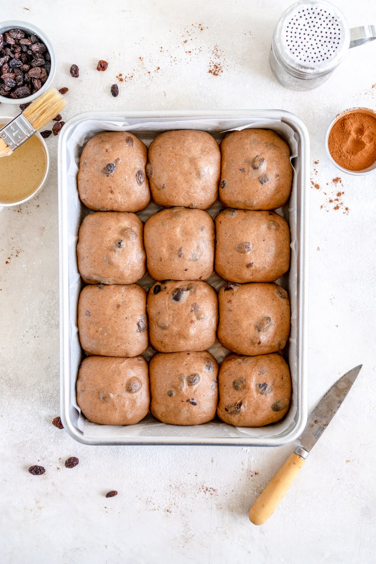 risen hot cross buns