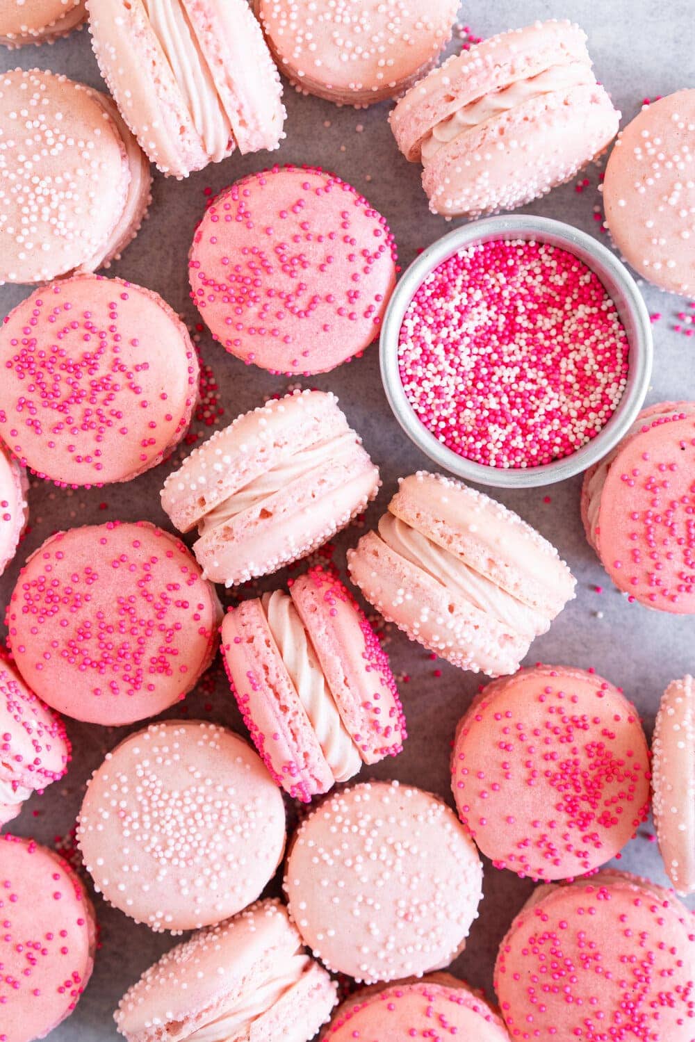 macarons with sprinkles