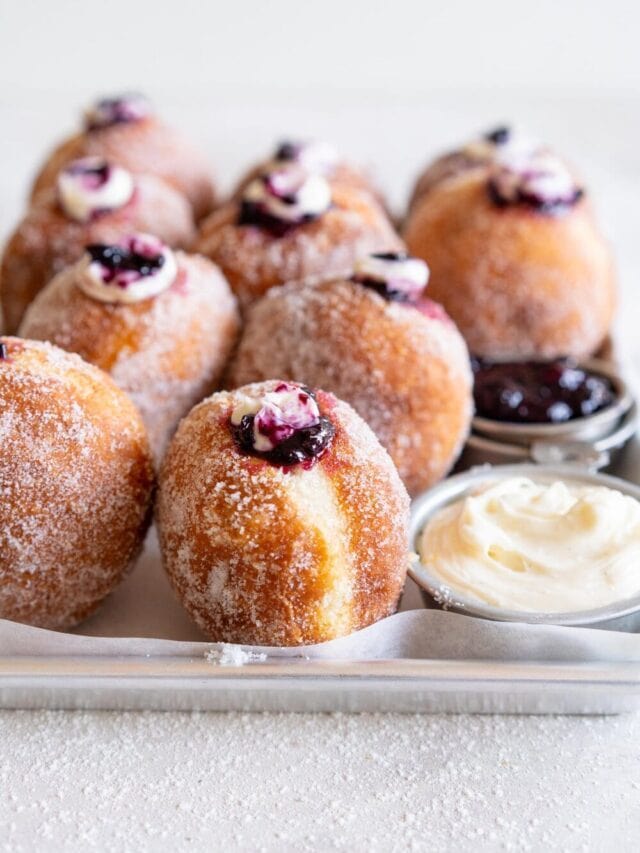 Beautiful Balsamic Blueberry Doughnuts