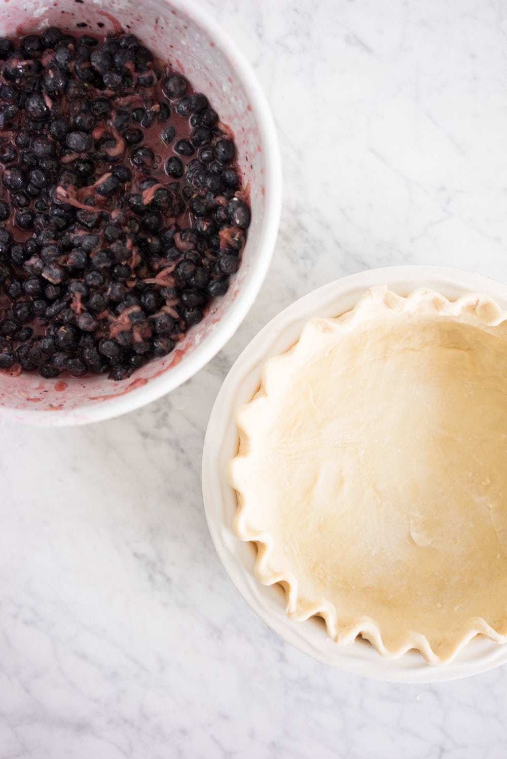 Blueberry lavender pie with a stamp cut-out top