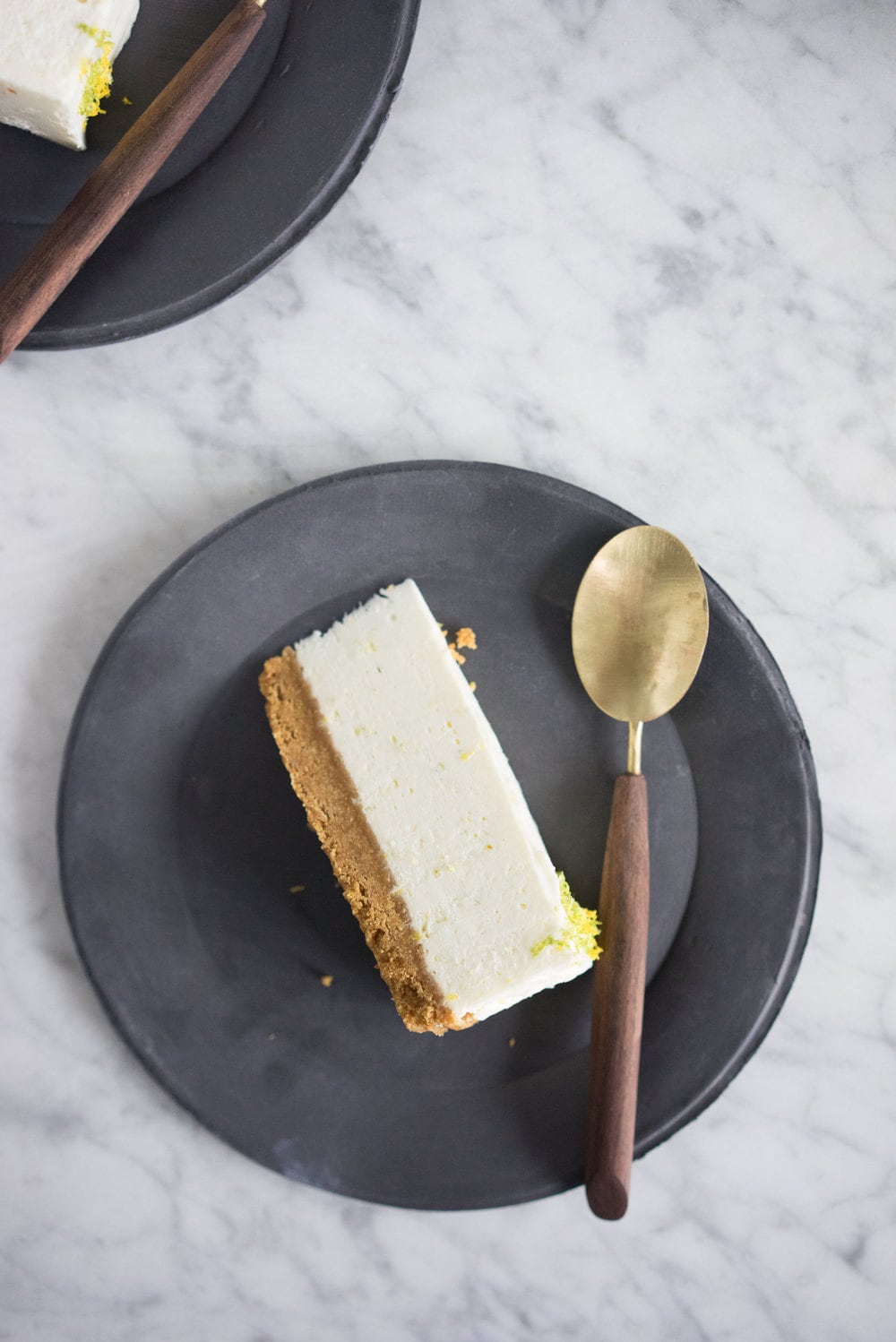 Lemon and Lime No bake cheesecake - the perfect make-ahead dessert that won't clog up precious oven space when preparing for a busy dinner party!