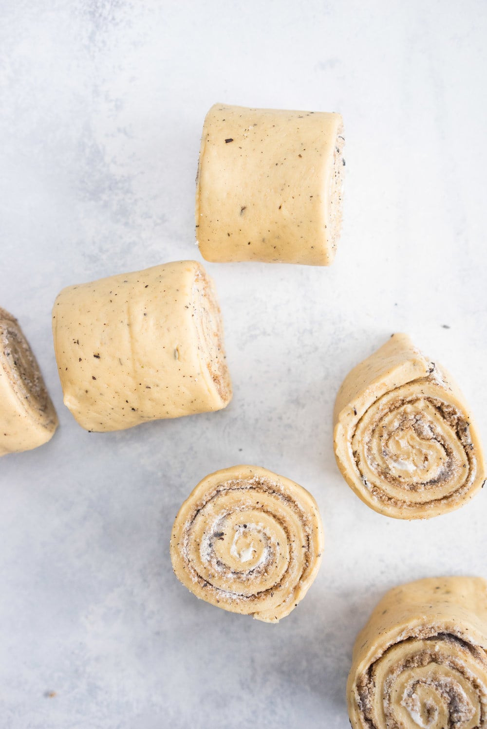 An earl grey infused dough, filled with an earl grey and brown sugar mixture, baked until caramelized, then finished with an earl grey infused glaze. A slightly different take on the classic cinnamon roll.