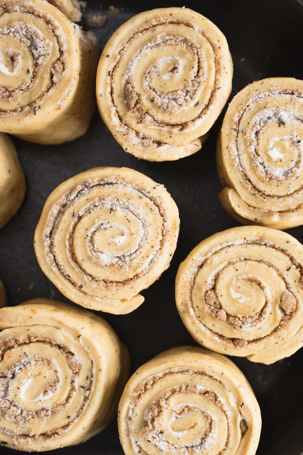 An earl grey infused dough, filled with an earl grey and brown sugar mixture, baked until caramelized, then finished with an earl grey infused glaze. A slightly different take on the classic cinnamon roll.
