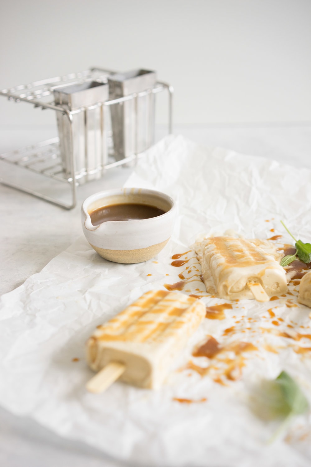 Sage salted caramel Ice-cream pops from Lily Diamond's new book, Kale and Caramel