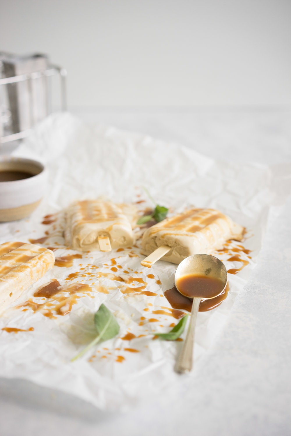Sage salted caramel Ice-cream pops from Lily Diamond's new book, Kale and Caramel