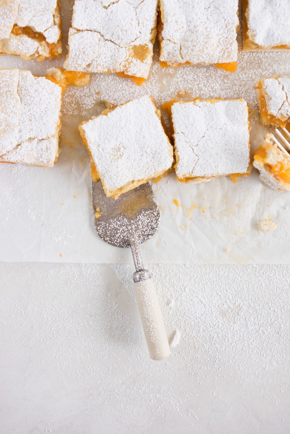 Apricot shortcake - a thick layer of apricot, lightly sweetened with honey, encased between layers of vanilla shortbread pastry. A classic favourite - perfect for a morning or afternoon tea. Super versatile, can be replicated with apple, pear, rhubarb etc