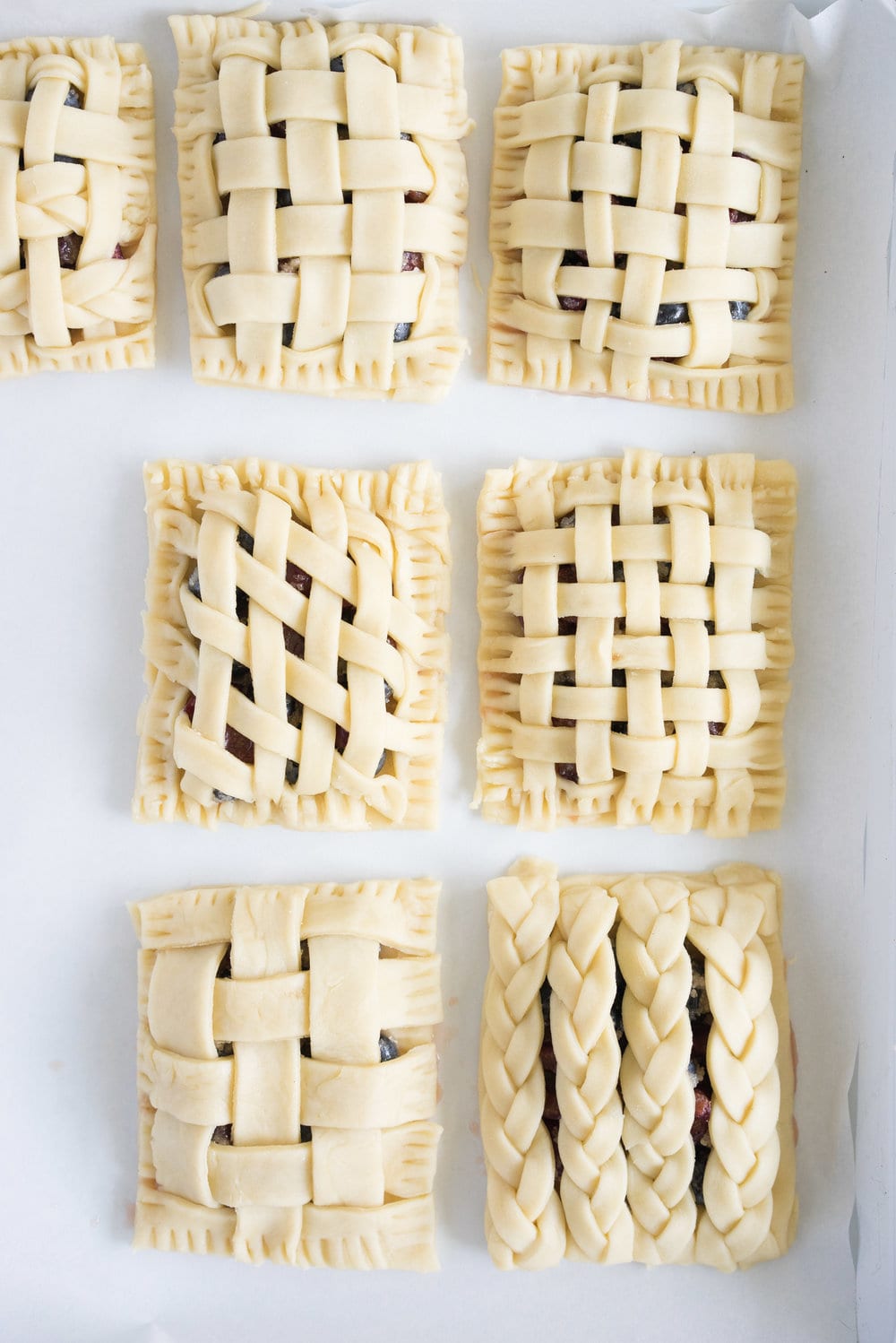 Sour Cherry, Blueberry, and rhubarb hand pies