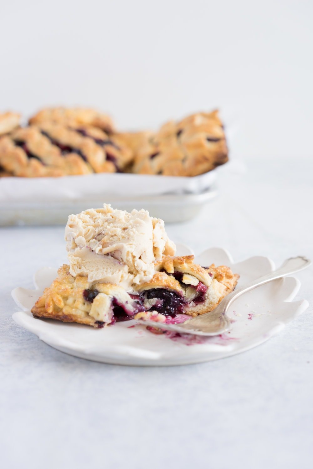 Sour Cherry, Blueberry, and rhubarb hand pies