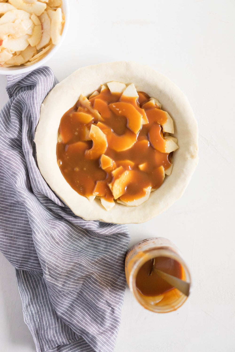 Miso Caramel Apple Pie - Flaky pastry, fresh apples, and a sweet/savoury miso caramel