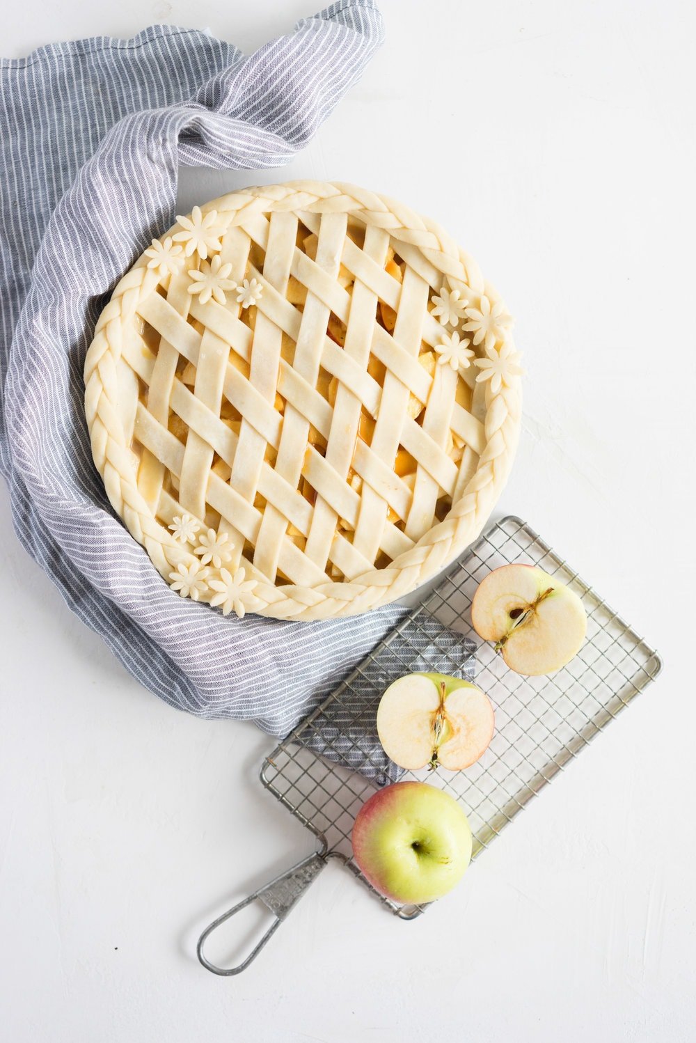 Miso Caramel Apple Pie - Flaky pastry, fresh apples, and a sweet/savoury miso caramel