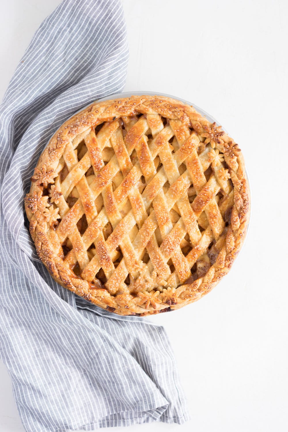 Miso Caramel Apple Pie - Flaky pastry, fresh apples, and a sweet/savoury miso caramel