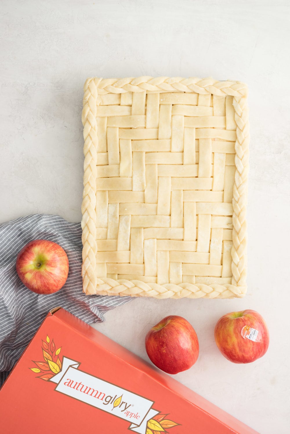 Apple Slab pie - perfect for a crowd, this apple slab pie combines juicy apples and tender flaky pie crust into the perfect make-ahead dessert, perfect for any season
