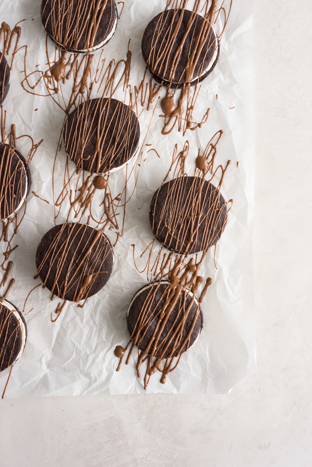 Chocolate Sandwich Cookies with Tahini Marshmallow - every bit as magical as they sound.