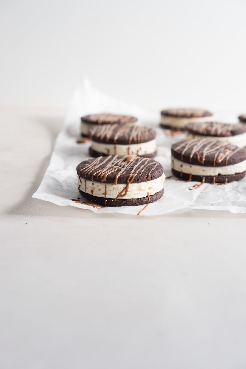 Chocolate Sandwich Cookies with Tahini Marshmallow - every bit as magical as they sound.