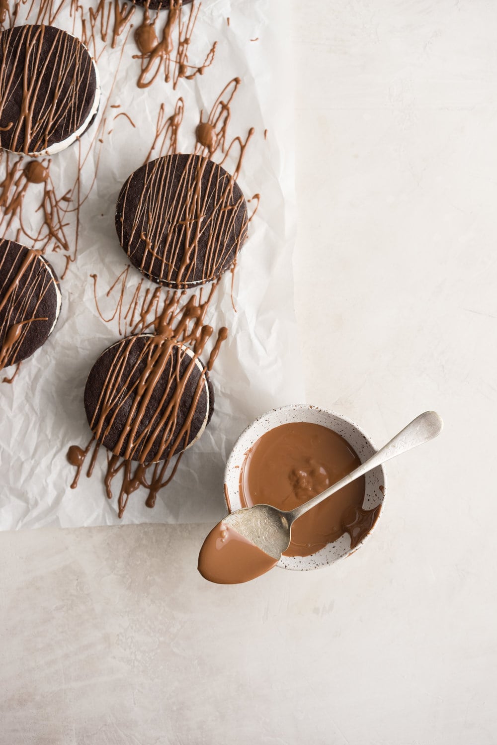 Chocolate Sandwich Cookies with Tahini Marshmallow - every bit as magical as they sound.