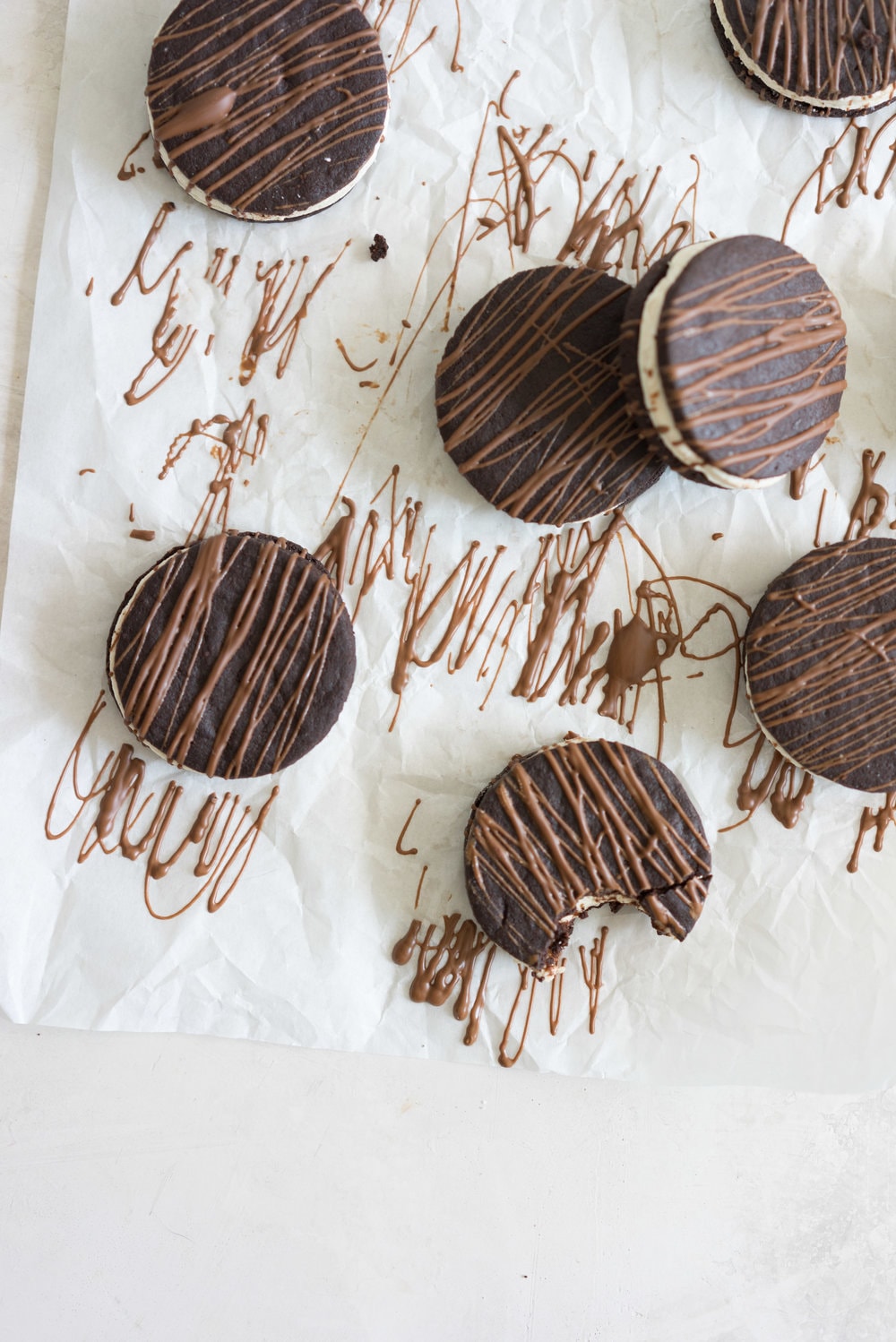 Chocolate Sandwich Cookies with Tahini Marshmallow - every bit as magical as they sound.