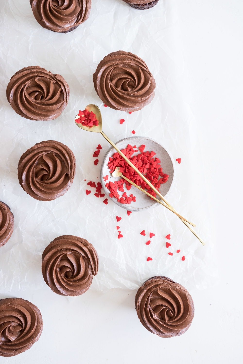 Hazelnut Brownie Bites with Dark Chocolate Hazelnut frosting. A dozen roses AND chocolate all in one go - you win valentines.