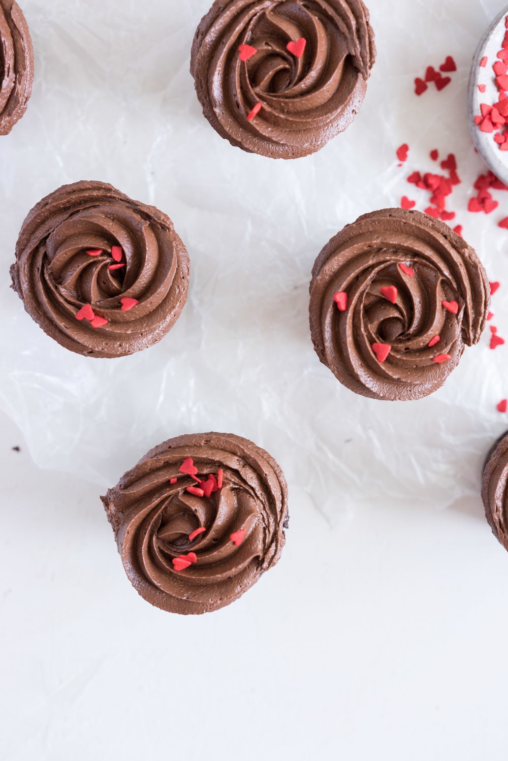 Hazelnut Brownie Bites with Dark Chocolate Hazelnut frosting. A dozen roses AND chocolate all in one go - you win valentines.