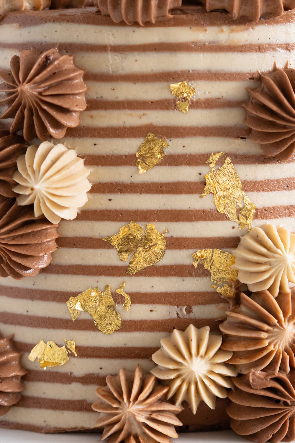 Chocolate Brownie Cake with Chocolate Hazelnut filling and Mocha German Buttercream - perfectly indulgent.