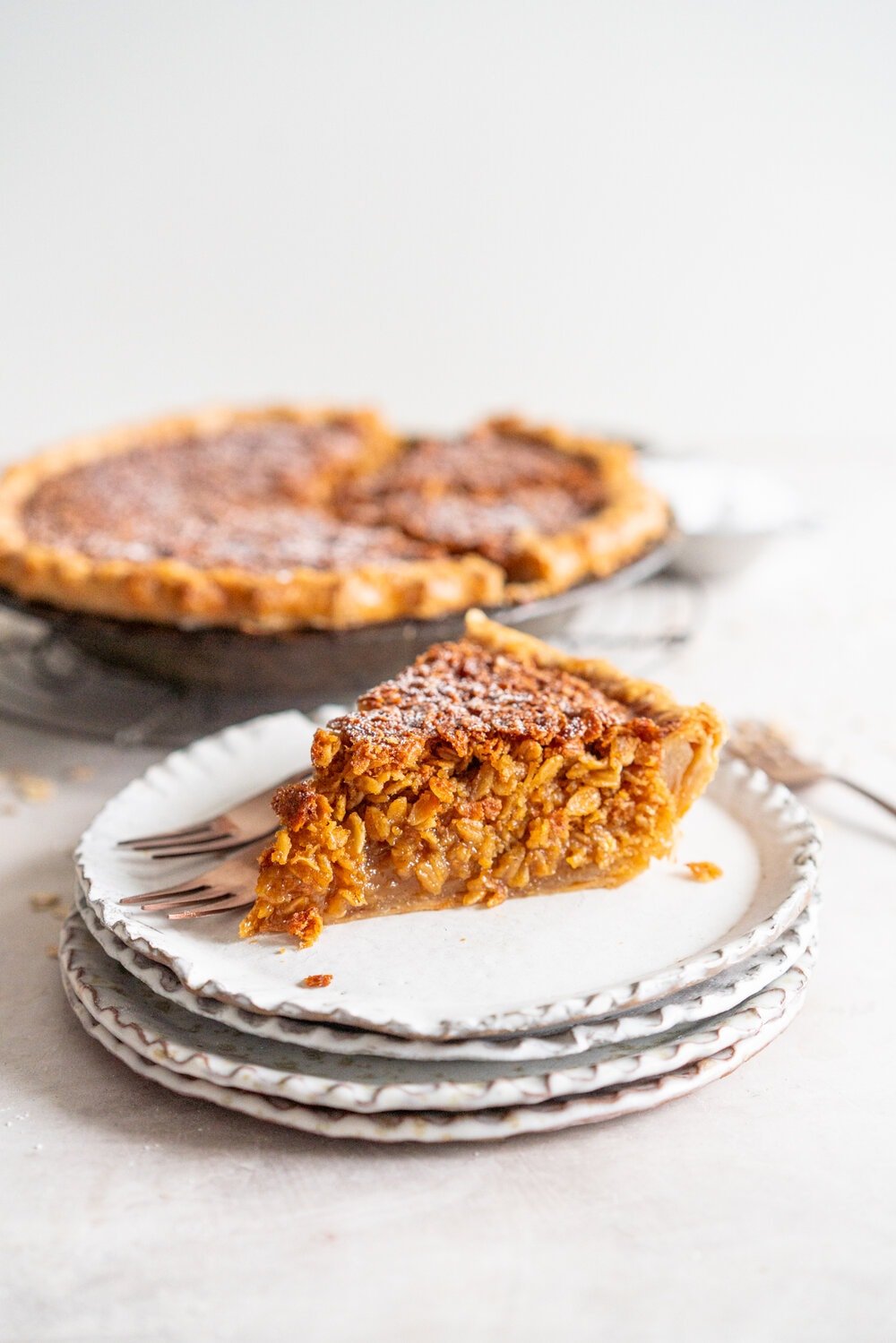 oatmeal pie on plate
