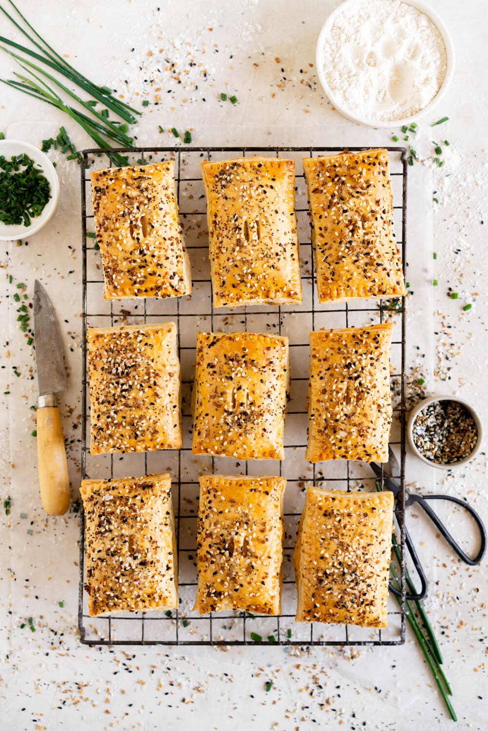 Smoked Salmon and Cream Cheese Hand Pies with Everything Bagel Seasoning. Easy flaky pie dough is filled with a smoked salmon and cream cheese mixture, and baked until perfectly golden and flaky.