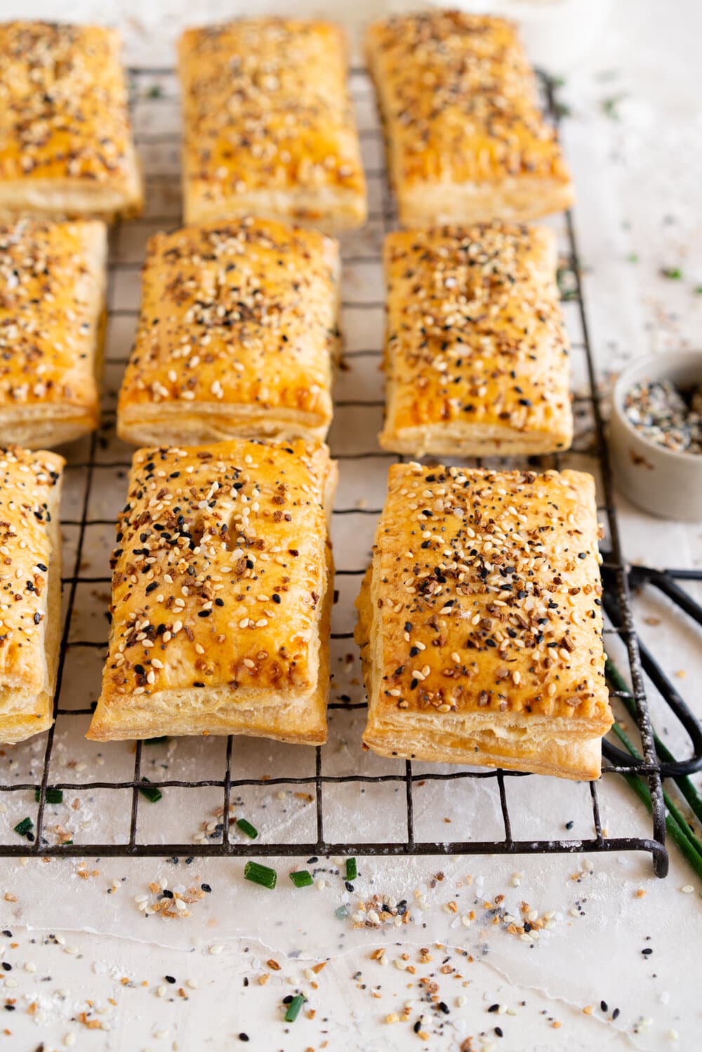 Smoked Salmon and Cream Cheese Hand Pies with Everything Bagel Seasoning. Easy flaky pie dough is filled with a smoked salmon and cream cheese mixture, and baked until perfectly golden and flaky.