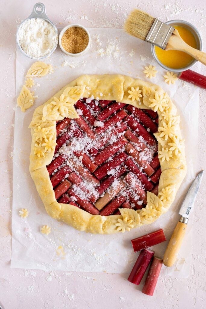 rhubarb galette