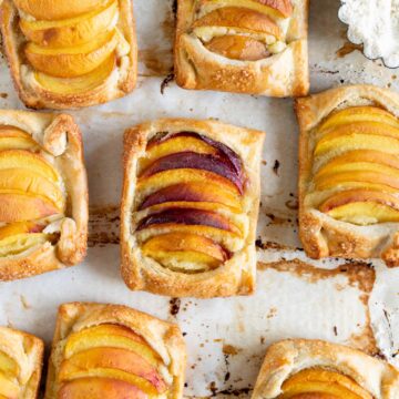 Close up shot of mini galettes