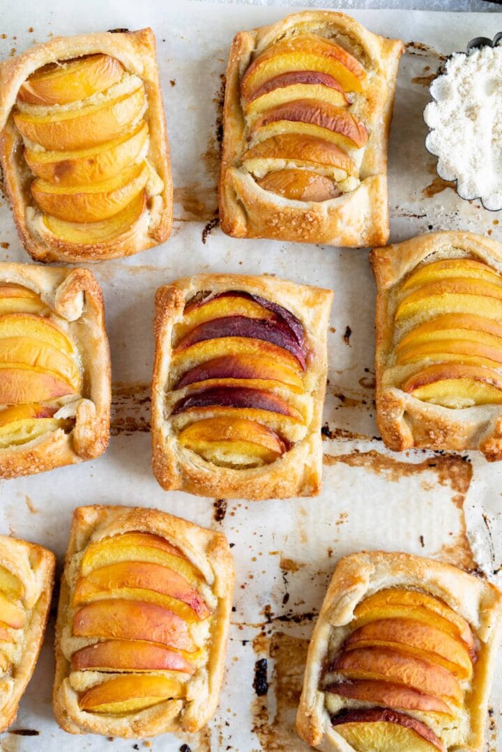 Close up shot of mini galettes