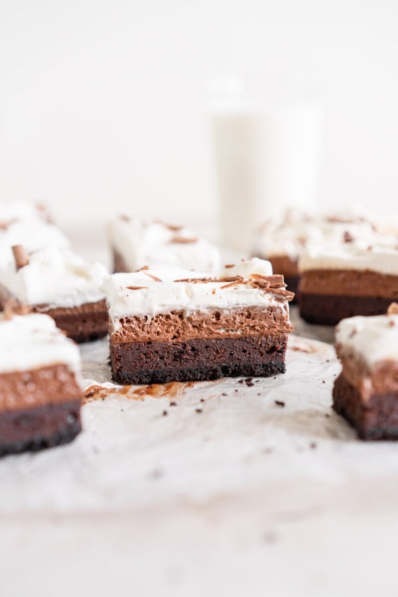 Side Shot of Chocolate Mud Pie Bars