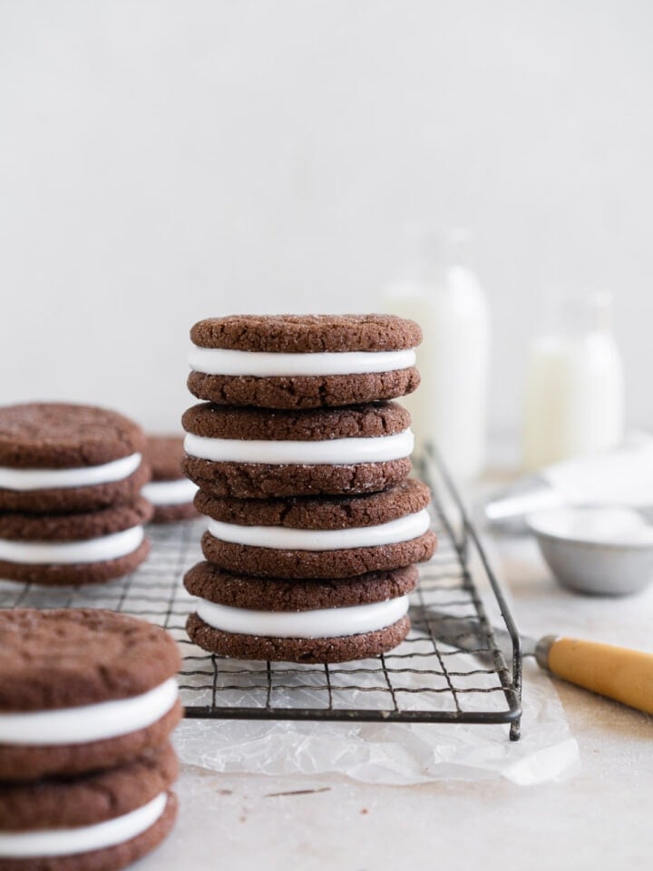 Stacked Chocolate Sandwich Cookies