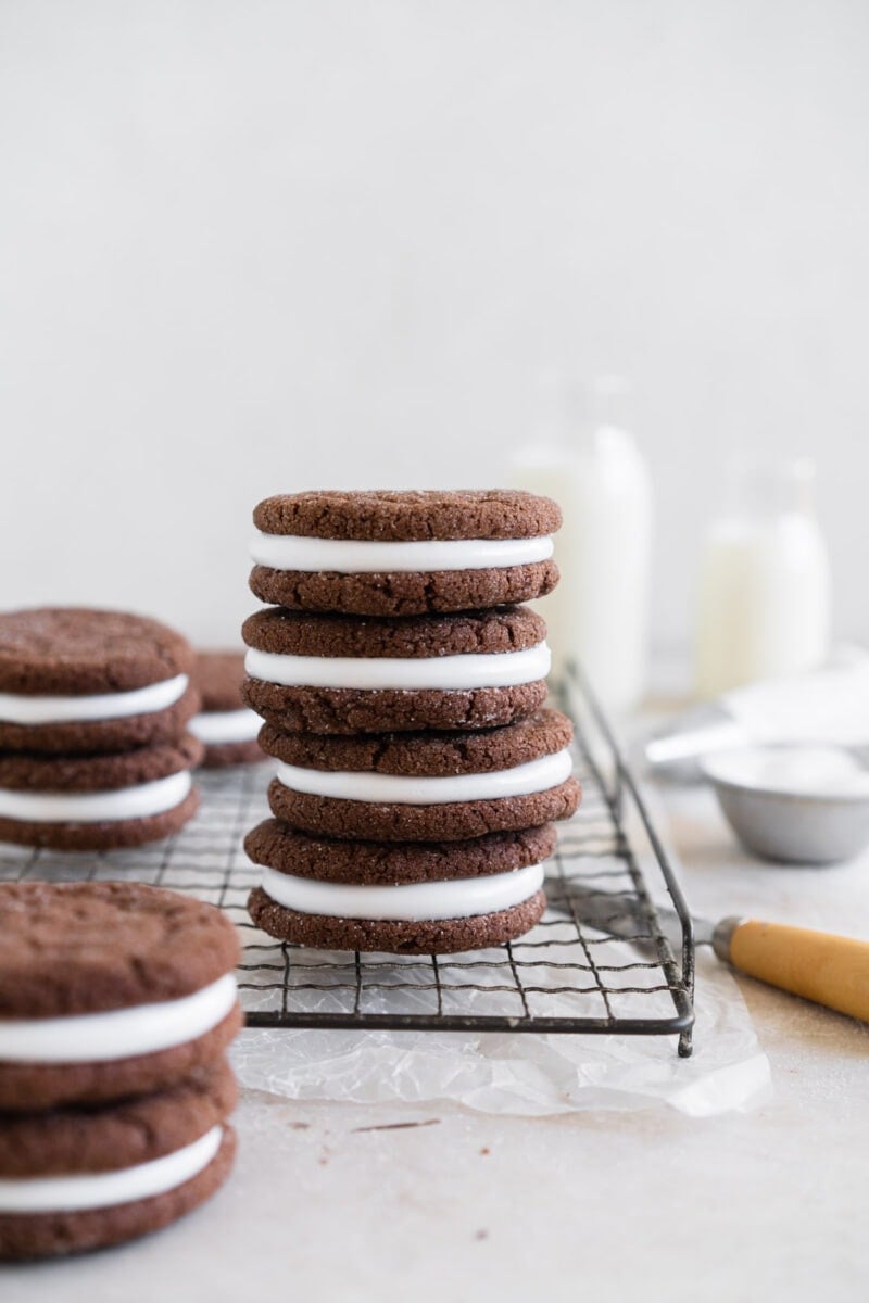 Stacked Chocolate Sandwich Cookies