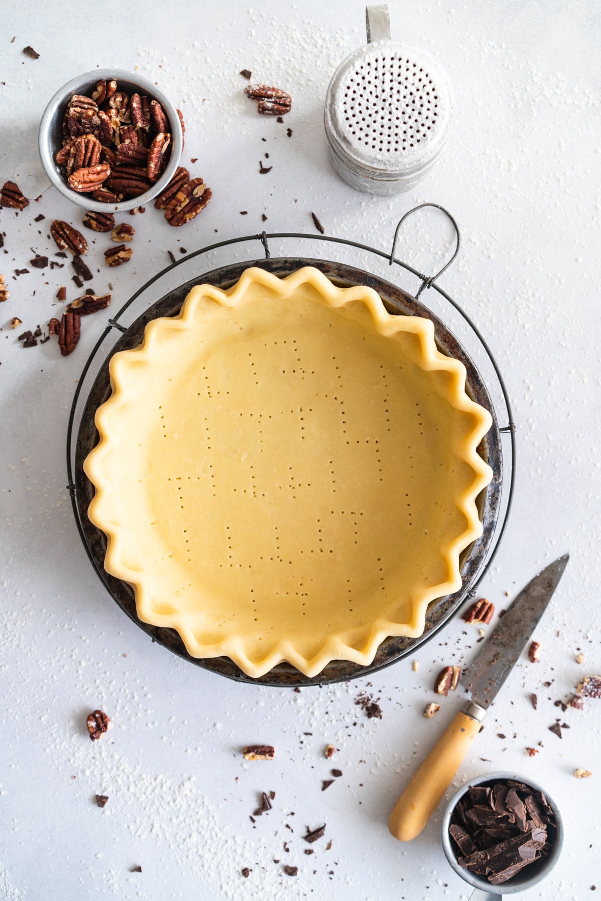 Pie crust ready for par-baking