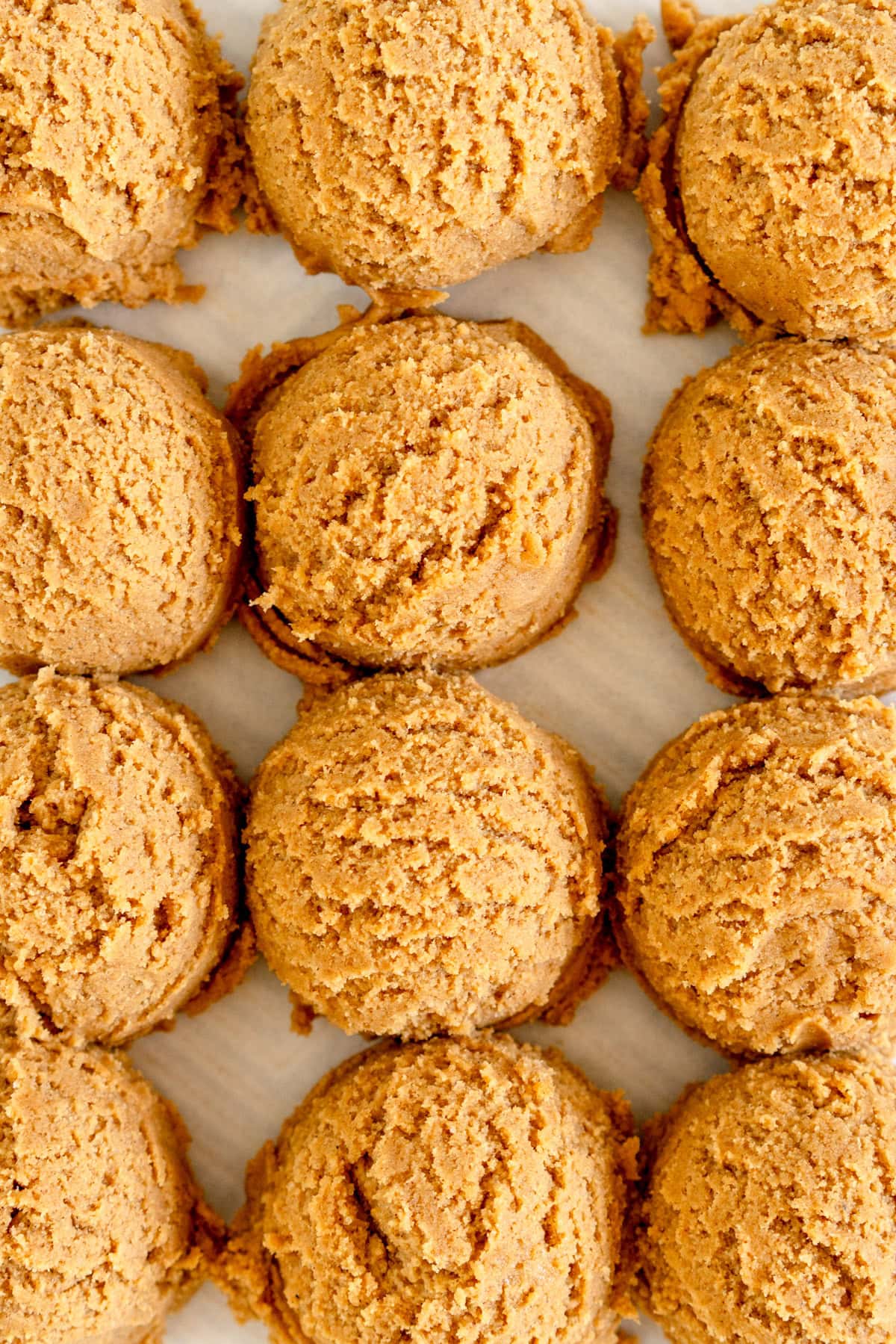 balls of ginger molasses cookie dough
