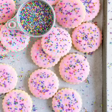 sprinkle cookies on sheet pan