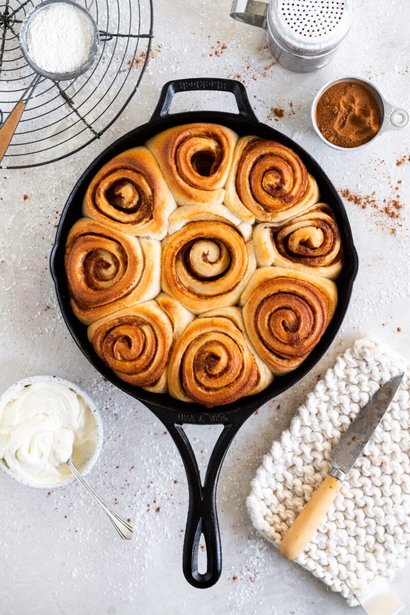 Baked Sourdough Cinnamon Rolls