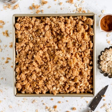 Apple Crumble Ready for the oven