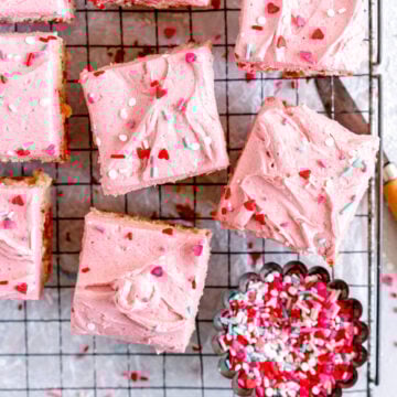 top down cut shot funfetti snack cake