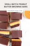 small batch peanut butter brownie bars