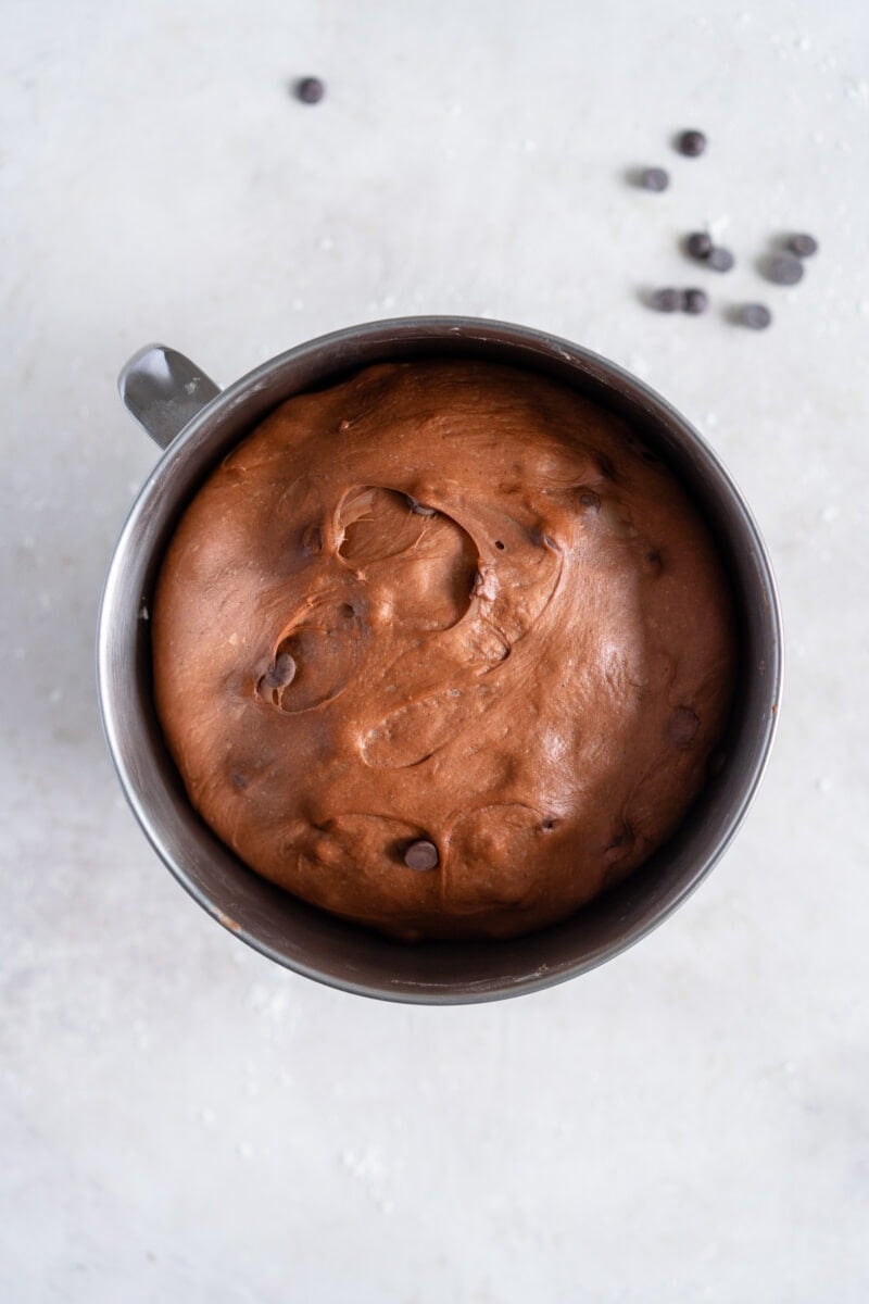 chocolate cardamom hot cross bun dough