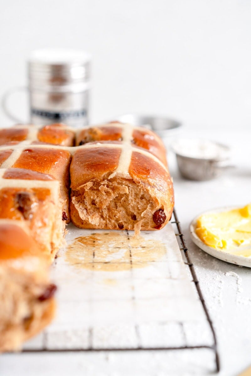 super soft hot cross buns