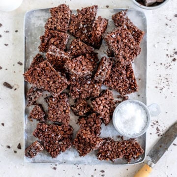 chocolate crackles on sheet pan