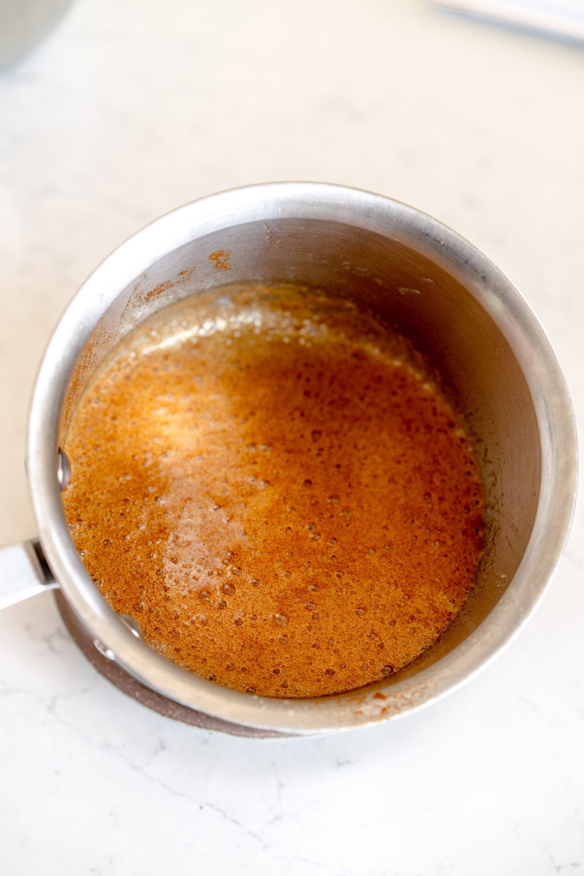 wet ingredients with baking soda