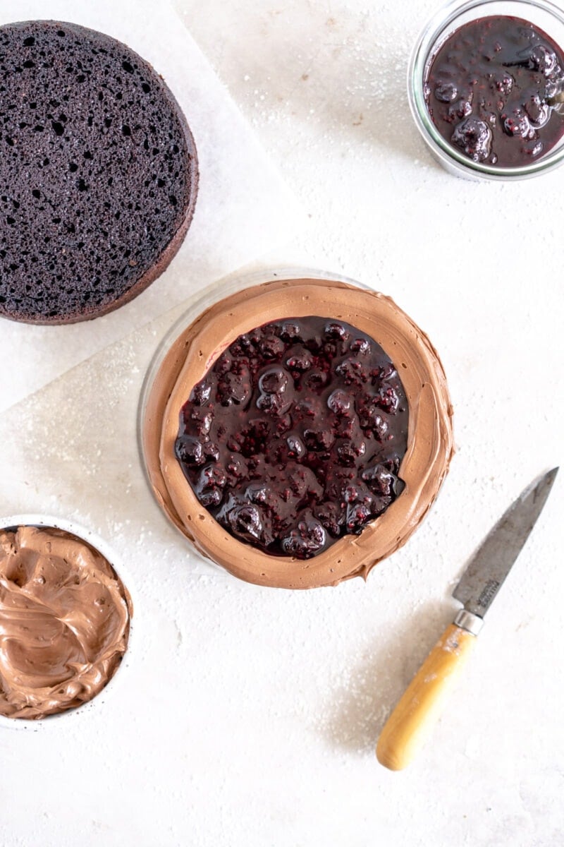 chocolate cake with balsamic filling