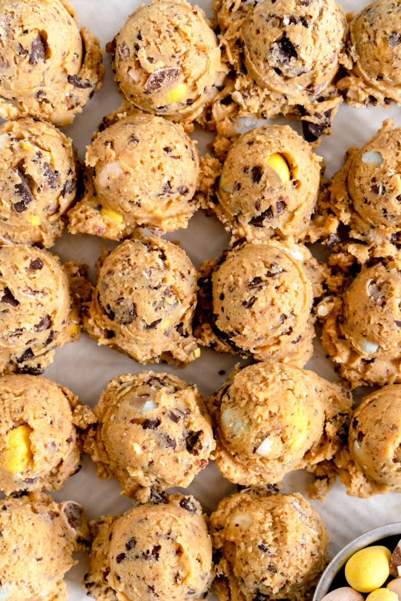 balls of cookie dough