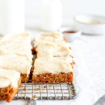 slice shot carrot cake